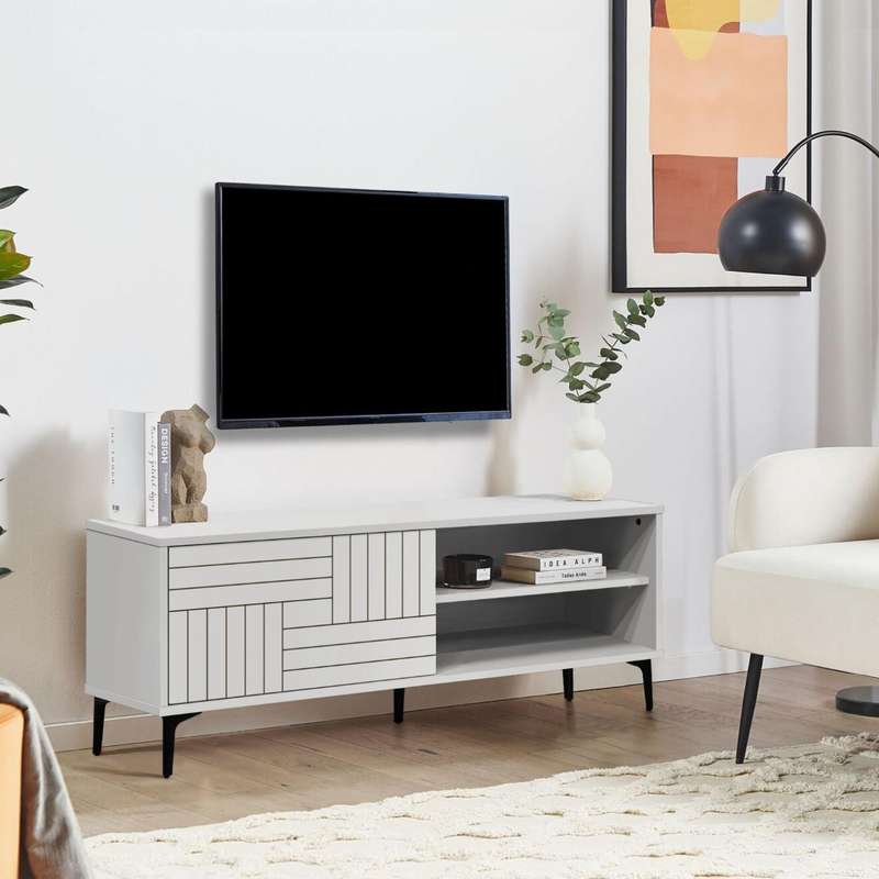 Leandra TV Stand White 120cm