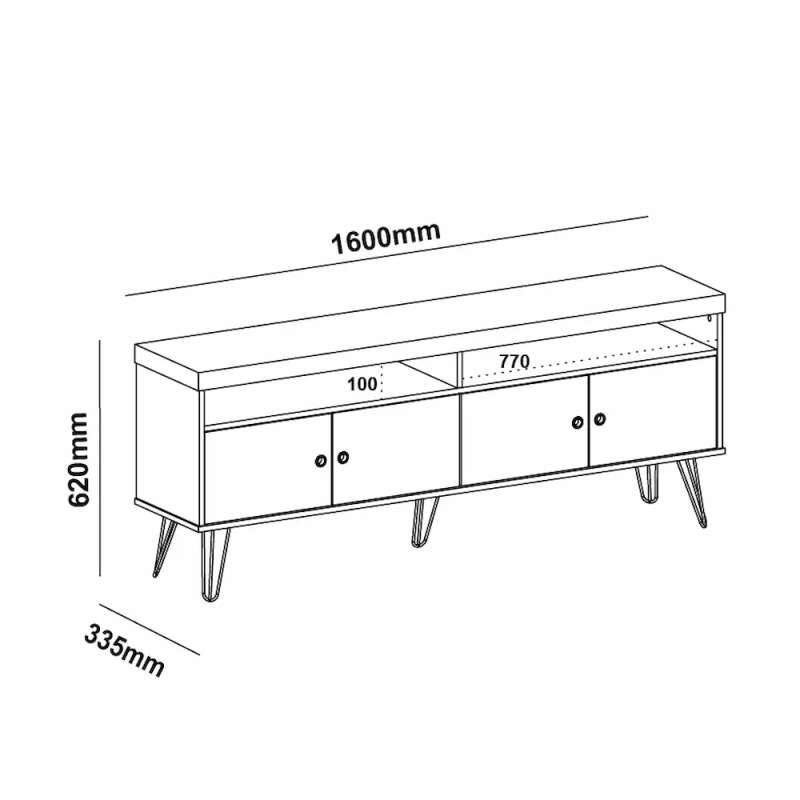 Liberty Black TV Stand