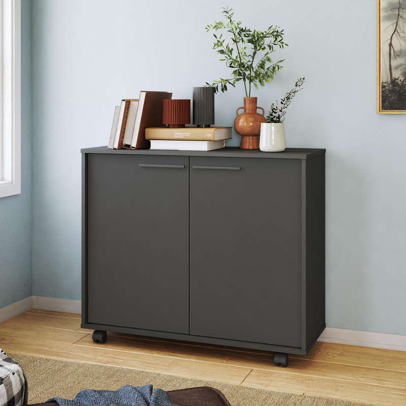 Lismore Black Mobile Utility Cabinet