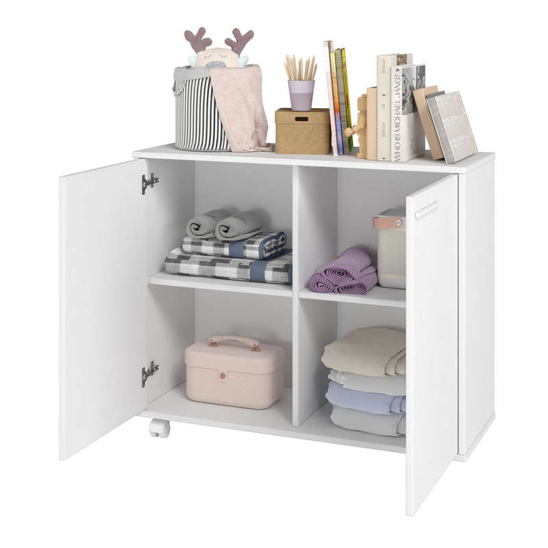 Lismore White Mobile Utility Cabinet