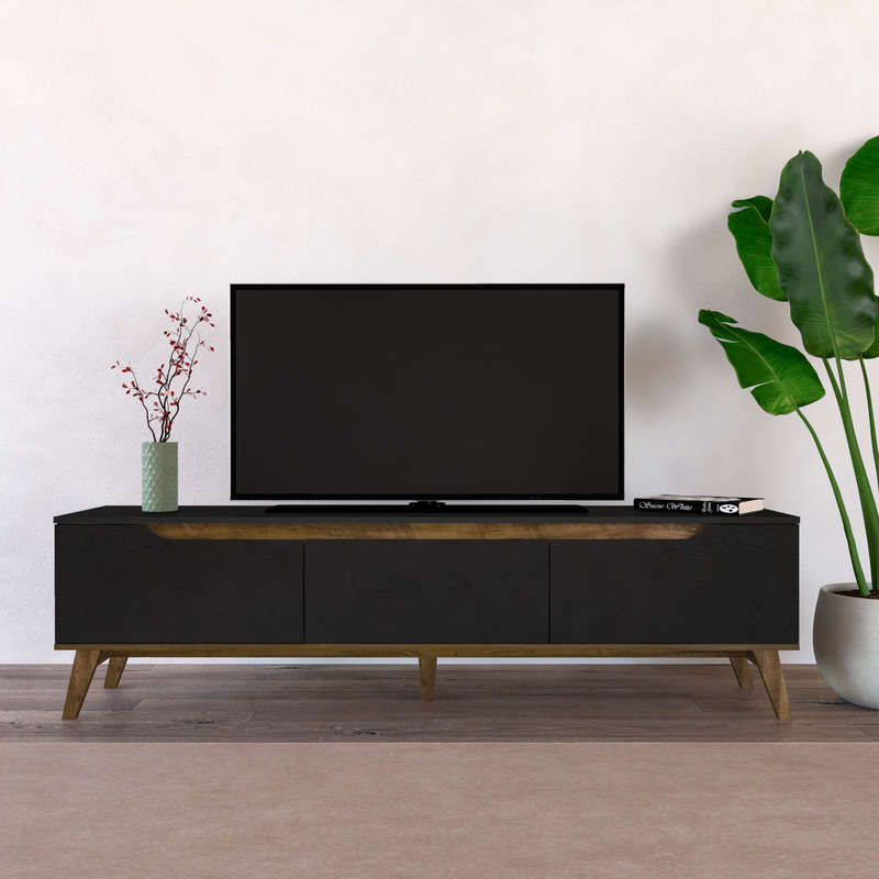 Liverpool Black TV Stand