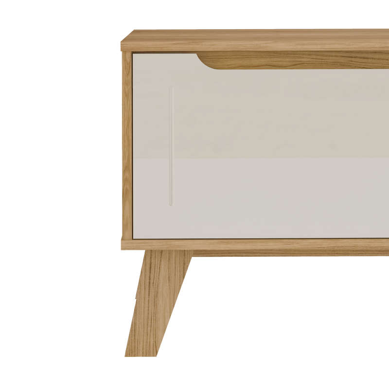 Lotus TV Stand Oak Off White