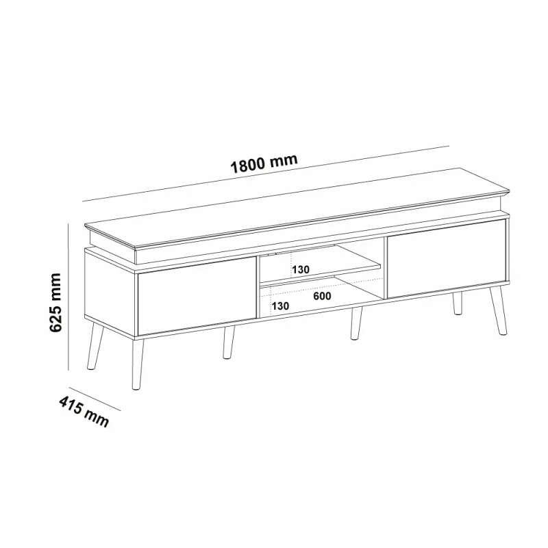 Lumina TV Stand Oak Graphite