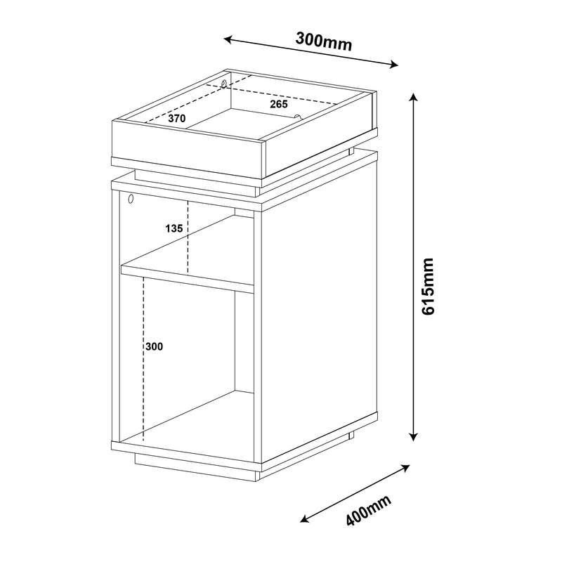Olivia End Table Black