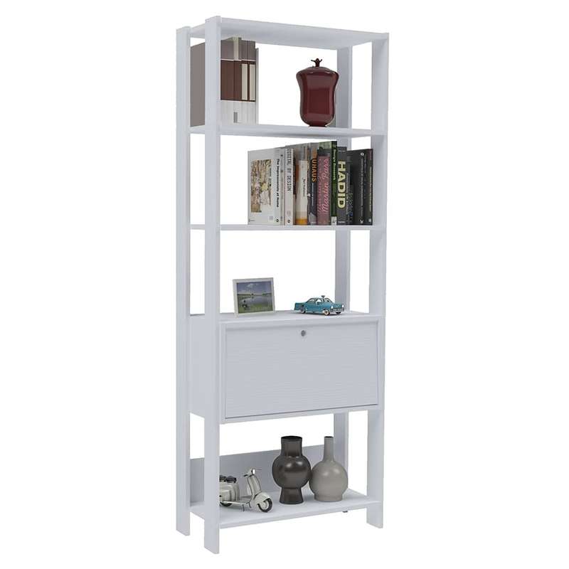 Match Bookcase White