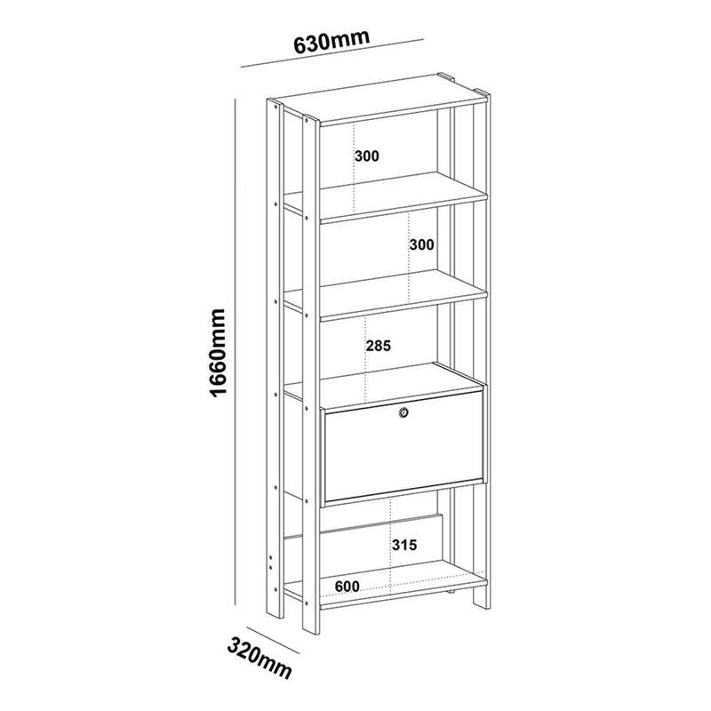 Match Bookcase Rustic And Black