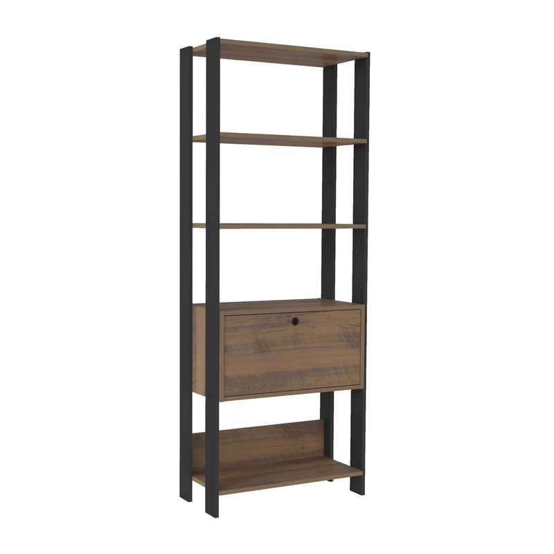 Match Bookcase Rustic And Black