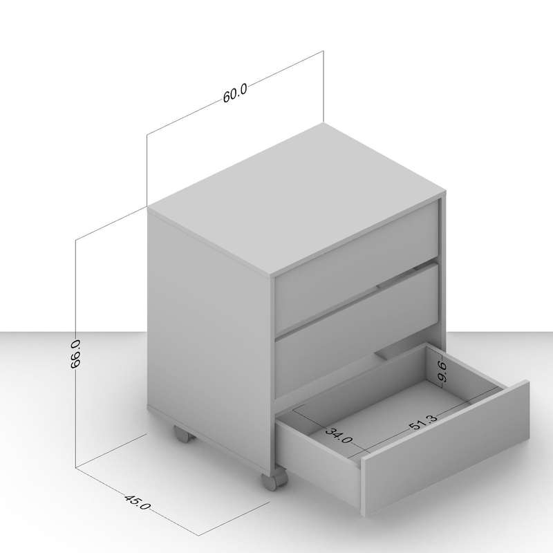 Maua 3 Drawer Cabinet Black