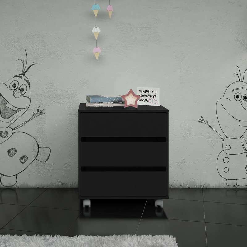 Maua 3 Drawer Cabinet Black