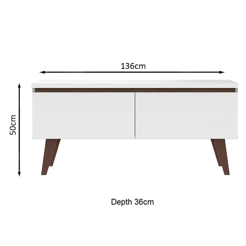 Nordic White TV Unit