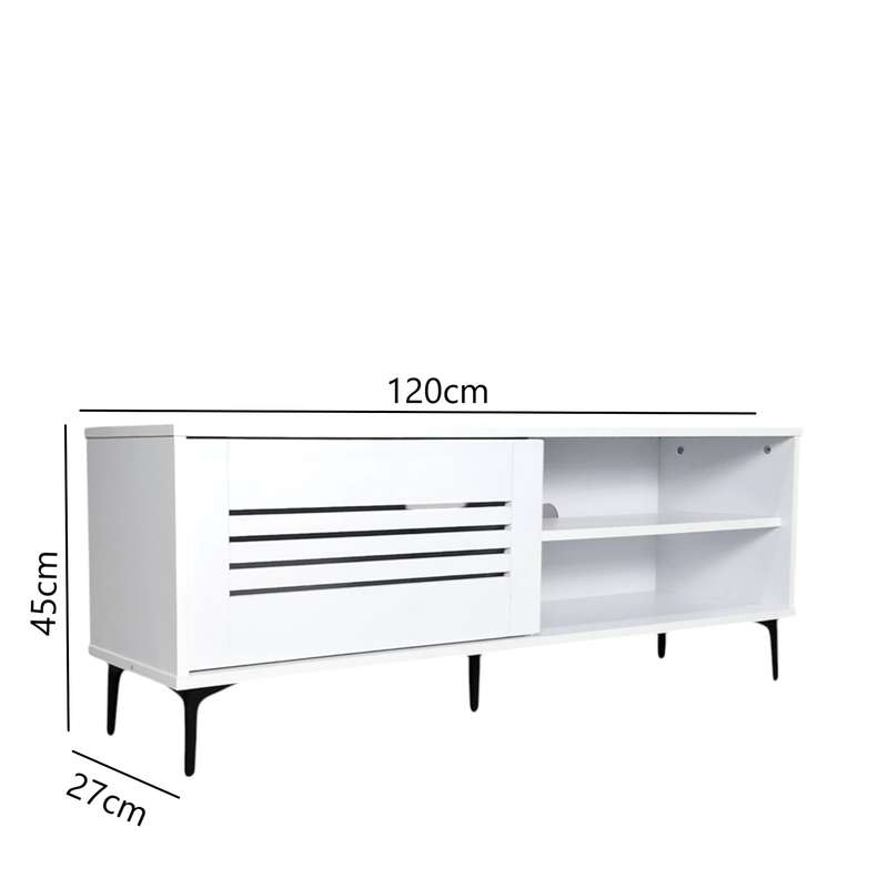 Olinda TV Stand White 120cm