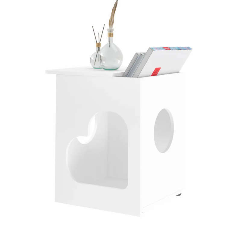 Pet Side Table White