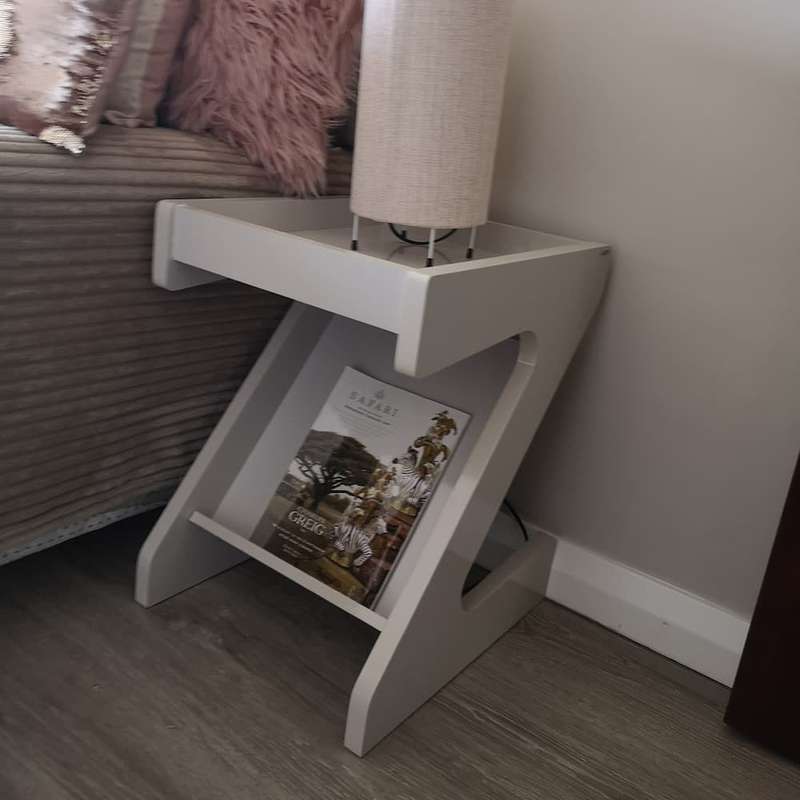 Zeus End Table Off White