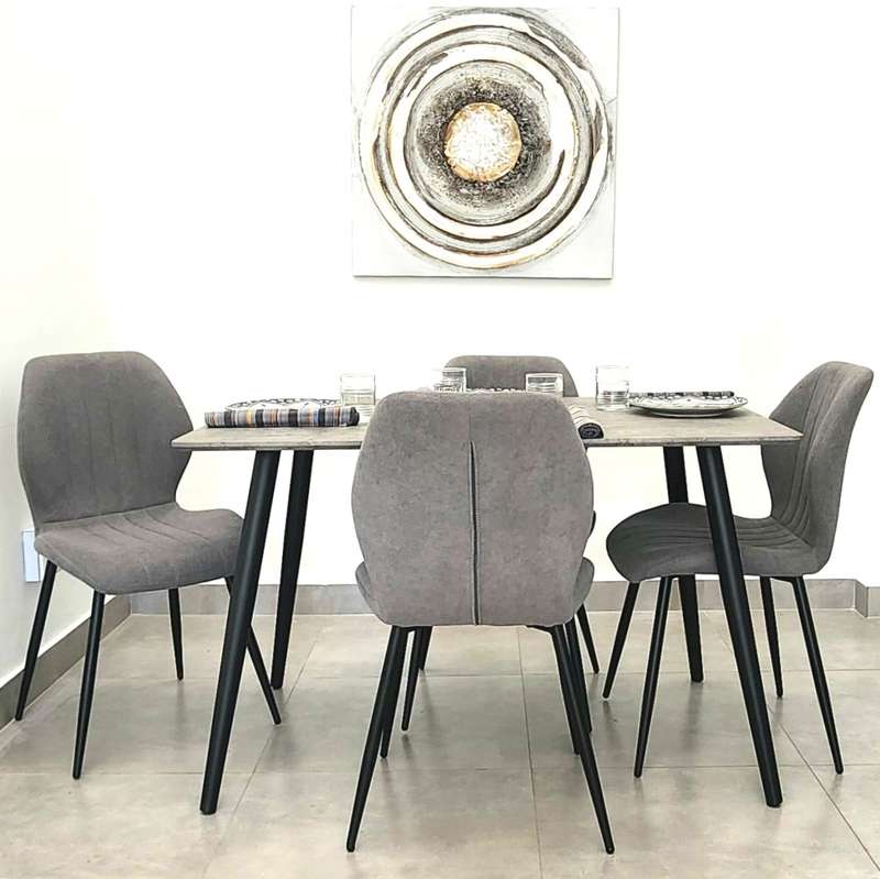 Nordic 5pc Dining Set Grey