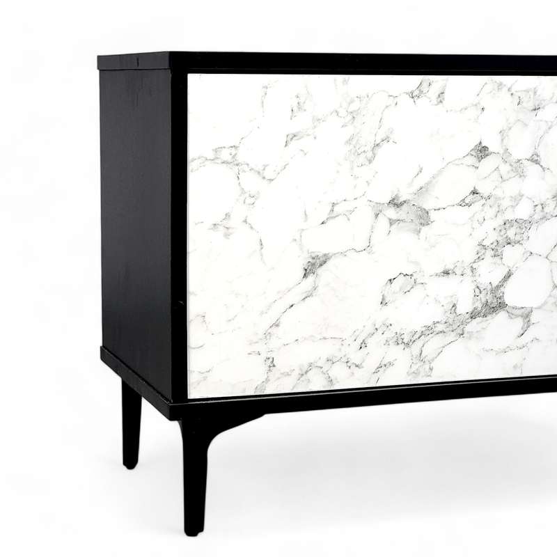 Petra TV Stand Black-Marble 160cm