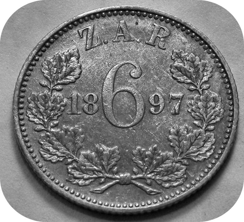 Top Graad ZARs: 1897 Sikspens 6d in A/UNC!!!