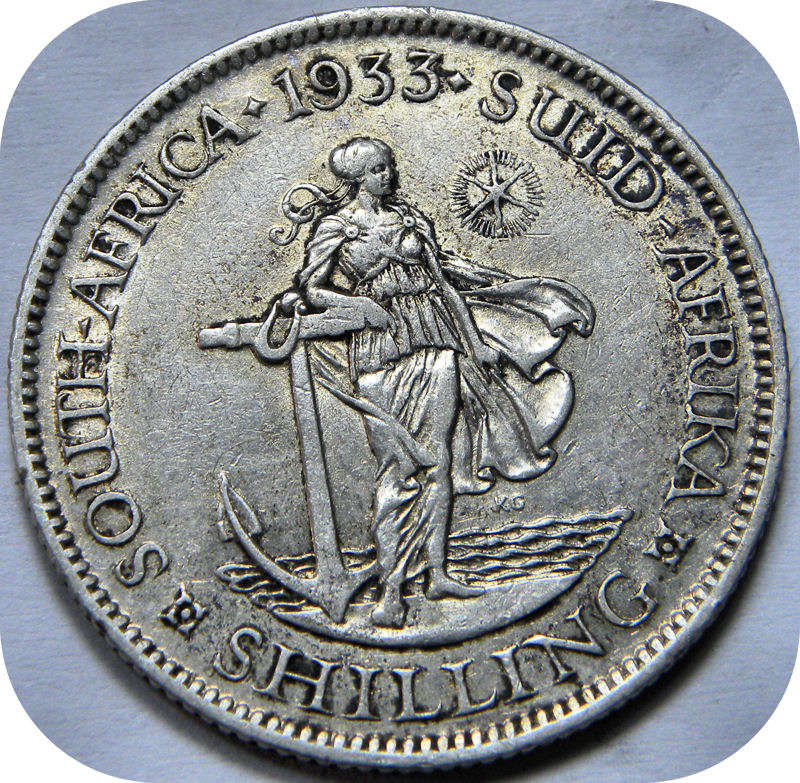 RARE SA Union:  Both "33" variations of the 1933 Shilling!!  Bid per coin.
