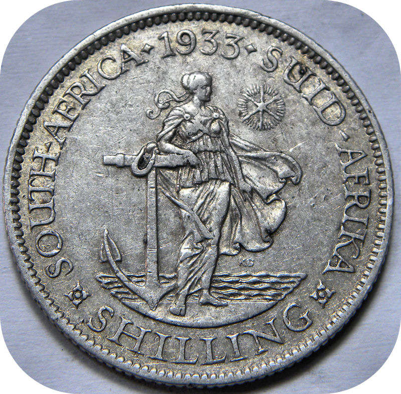 RARE SA Union:  Both "33" variations of the 1933 Shilling!!  Bid per coin.