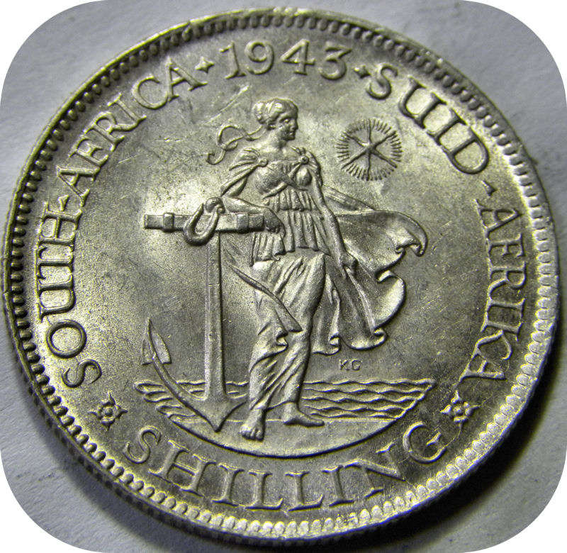 Top Grade SA Union:  1943 Shilling 1/- in Lustrous UNC!!