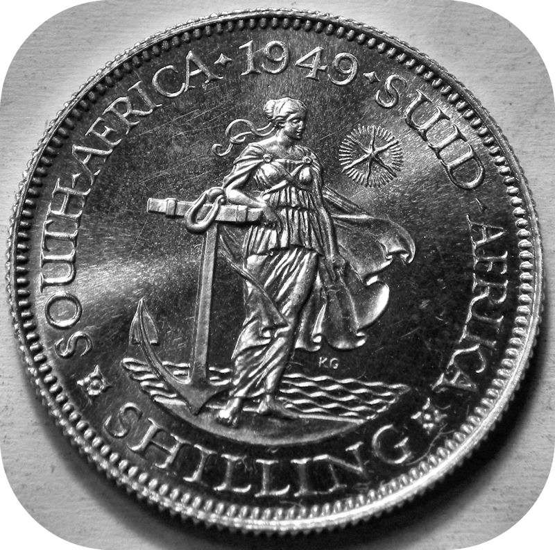 Top Grade RARE SA Union:  The 1949 Shilling 1/- in Lustrous PROOF!!