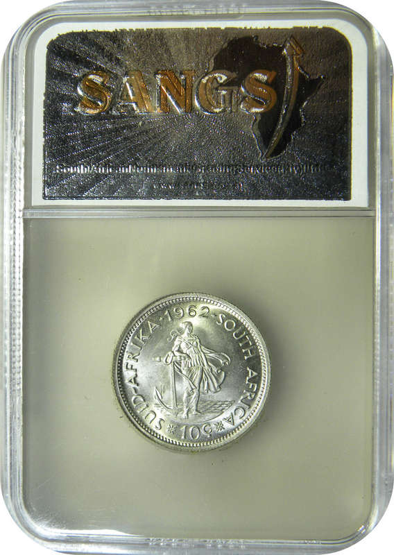 ULTRA RARE 1962 10c Shilling in Mint state 64!!   A Top Grade gem!