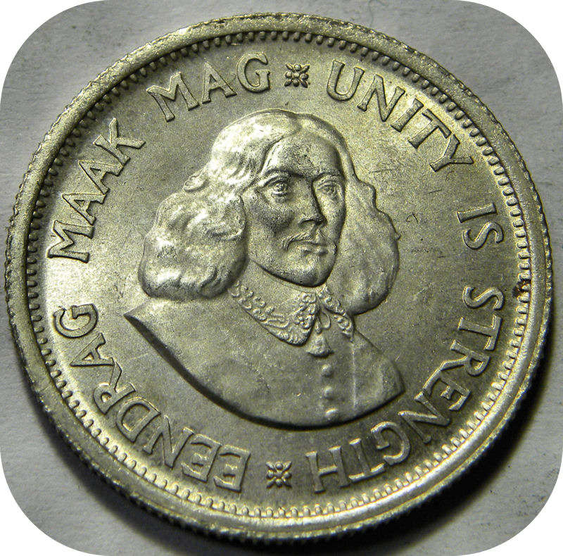 Top Grade RSA: Two 1964 van Riebeeck 10c Shillings in Brilliant UNC below R200!  Bid per coin.