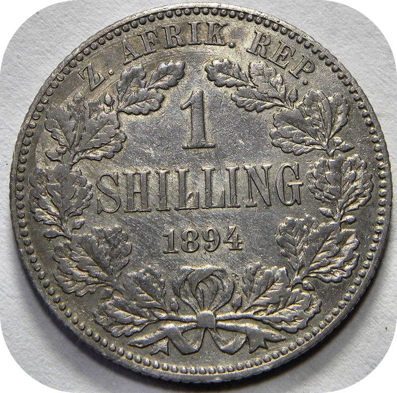 Top Grade ZAR Shilling set:  Coin 2: 1894 1/- @R1!!!