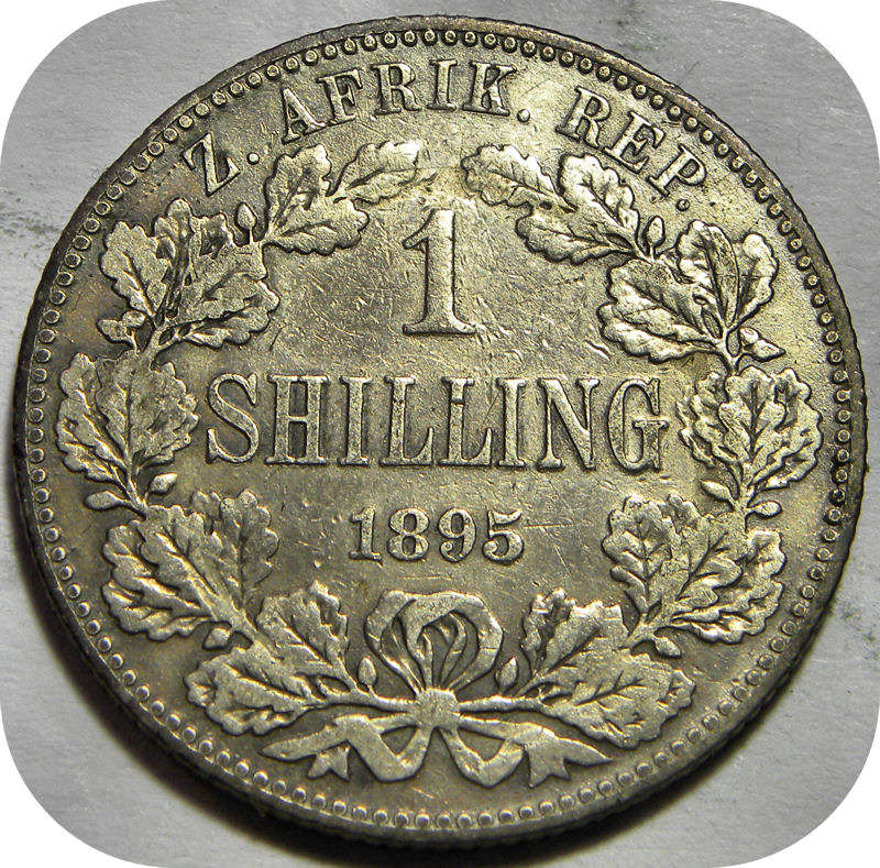 Top Grade ZAR Shilling set:  Coin 3: 1895 1/- @R1!!!