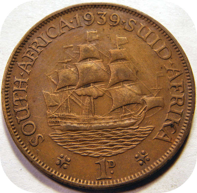 Bargain SA Union: 1939 Penny 1d in AVF below R30!!