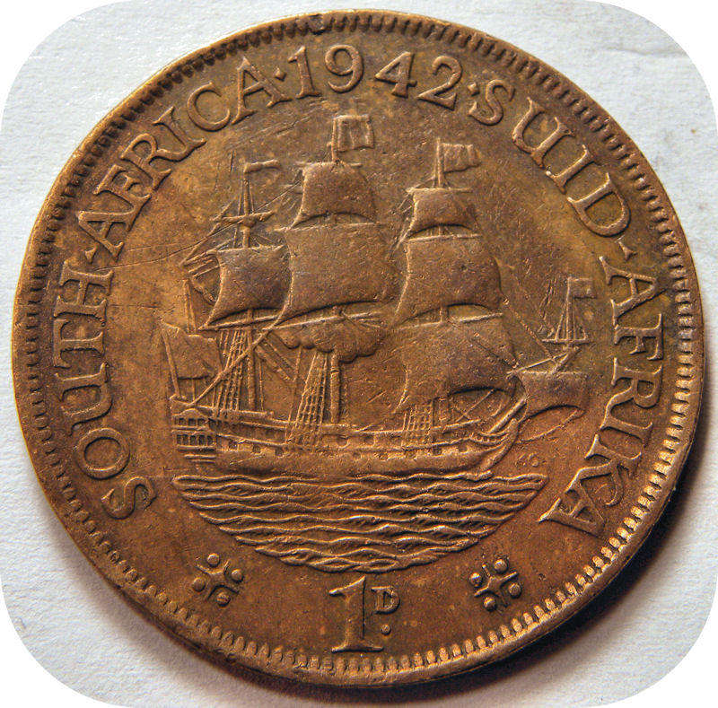 Bargain SA Union: 1942 Penny 1d below R10!