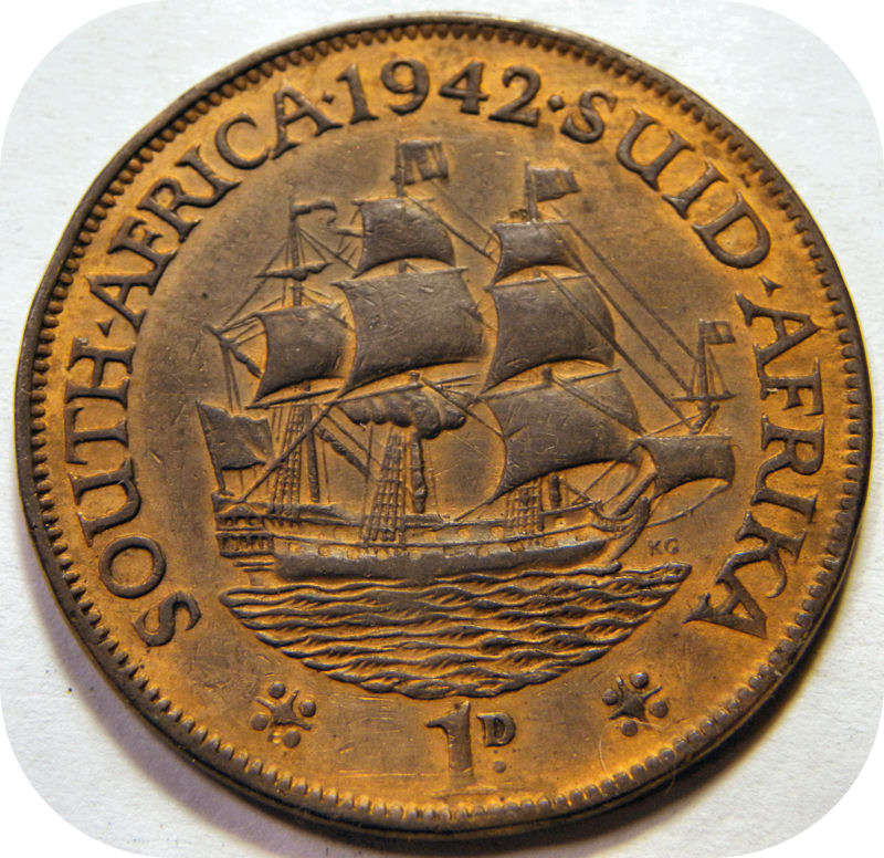Bargain SA Union: 1942 Penny 1d below R40!