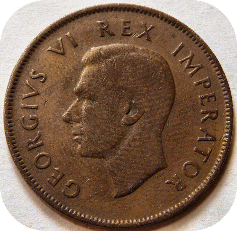 Bargain SA Union: 1943 Penny 1d below R10!
