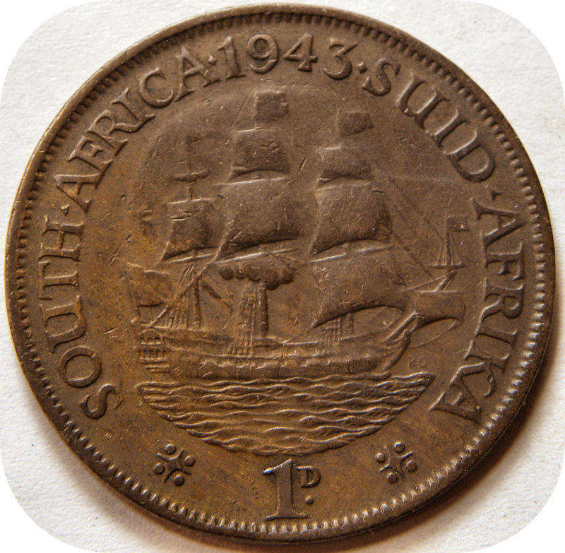 Bargain SA Union: 1943 Penny 1d below R10!