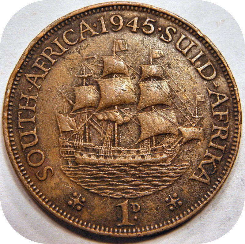 Winskoop SA Unie:  1945 1d Pennie onder R40!