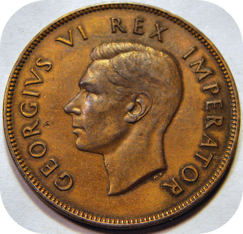 Winskoop SA Unie:  1945 1d Pennie in EF onder R90!