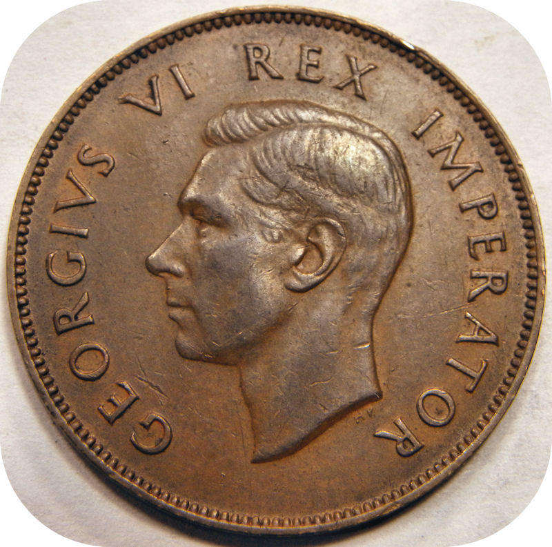 Top Graad SA Unie:  1947 1d Pennie in EF!