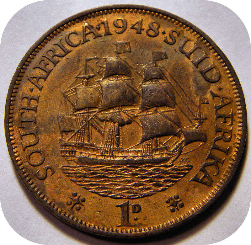 Winskoop SA Unie:  1948 1d Pennie in AEF onder R70!
