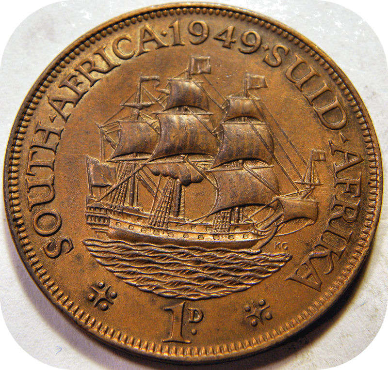 Top Grade SA Union: Lustrous 1949 Penny 1d in A/UNC!