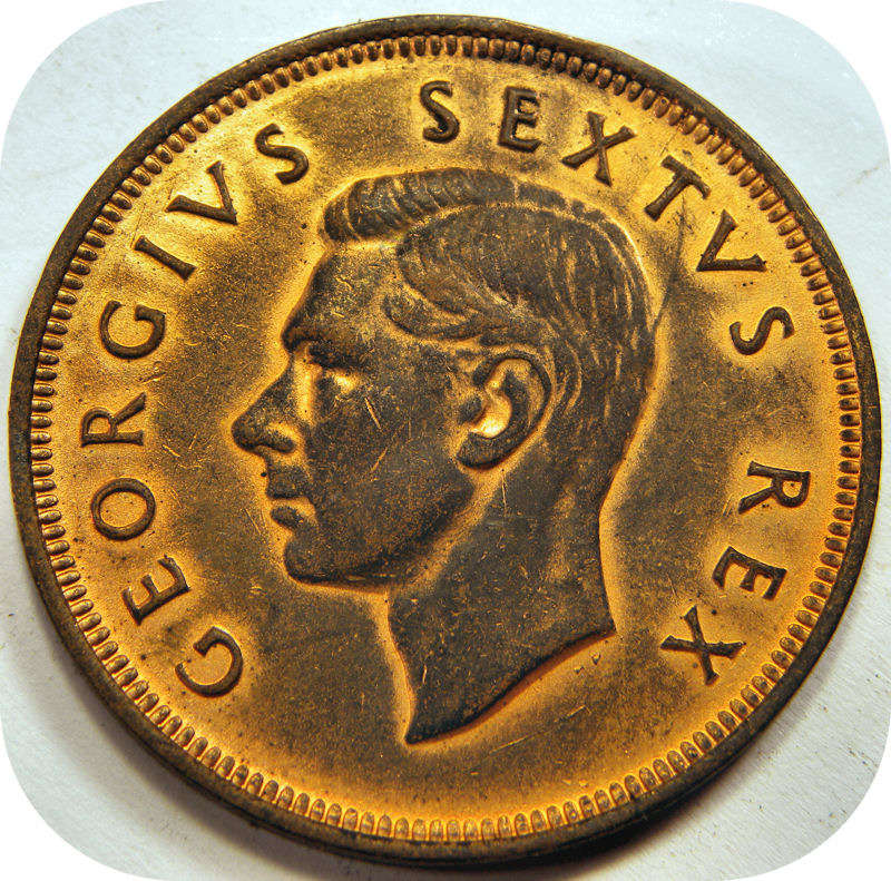 Winskoop SA Unie: 1952 Pennie 1d in glansryke rooi EF!!