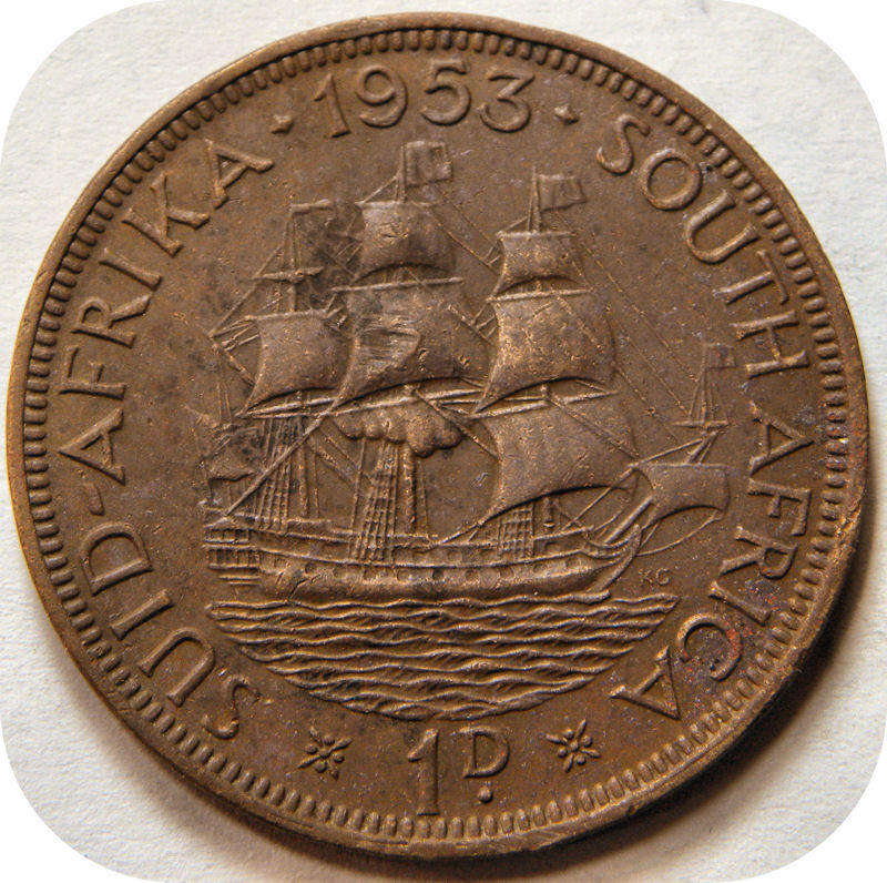 Bargain SA Union: 1953 Penny 1d below R10!