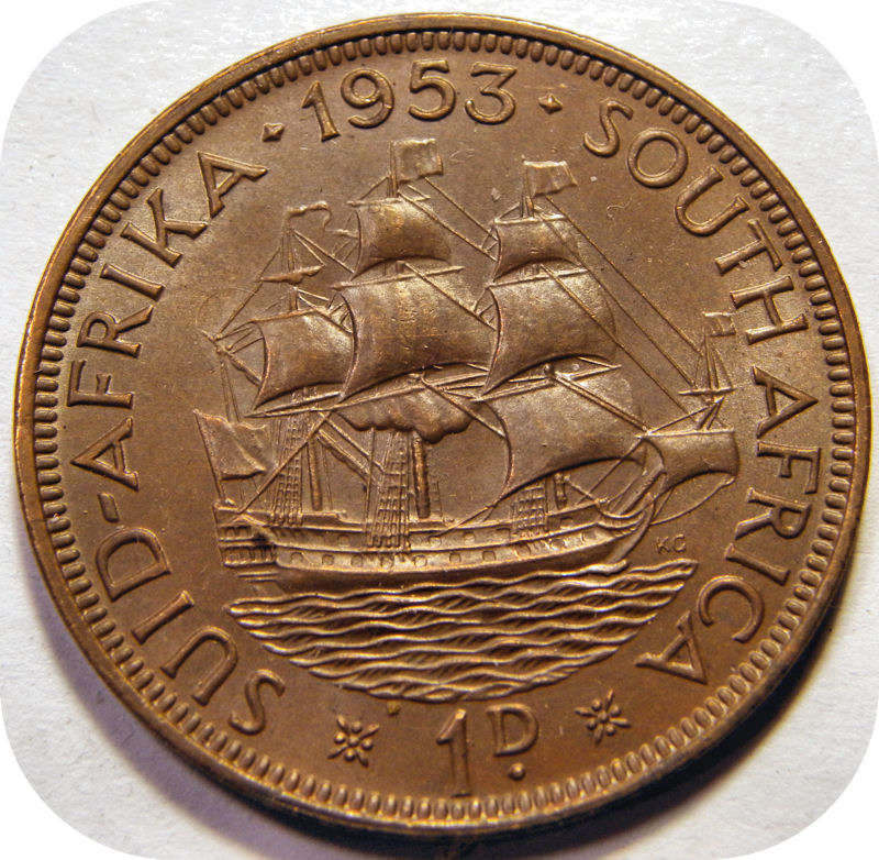Top Grade SA Union: 1953 Penny 1d Lustrous UNC!