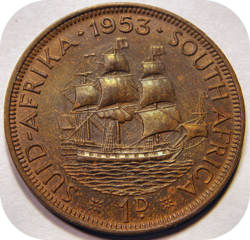 Top Grade SA Union: 1953 Penny 1d in A/UNC below R40!