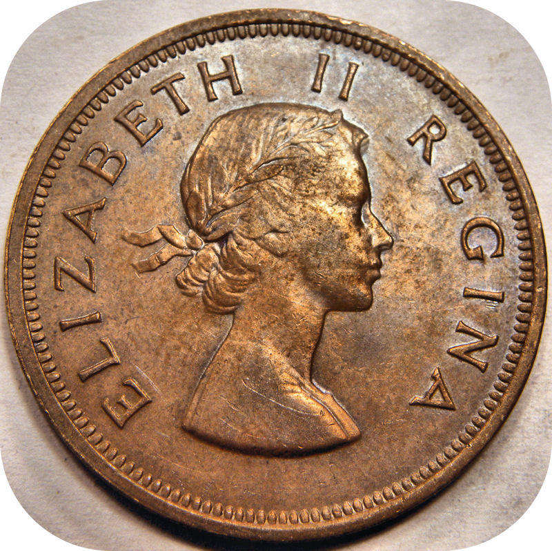 Top Grade SA Union: 1954 Penny 1d in A/UNC!!!