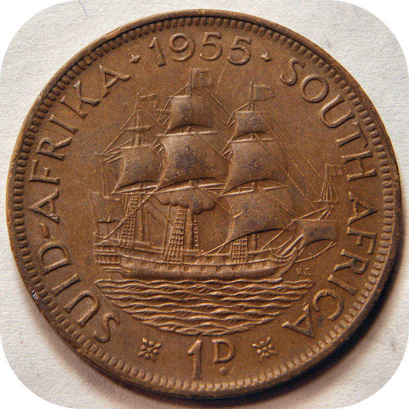 Bargain SA Union: 1955 Penny 1d below R20!!!