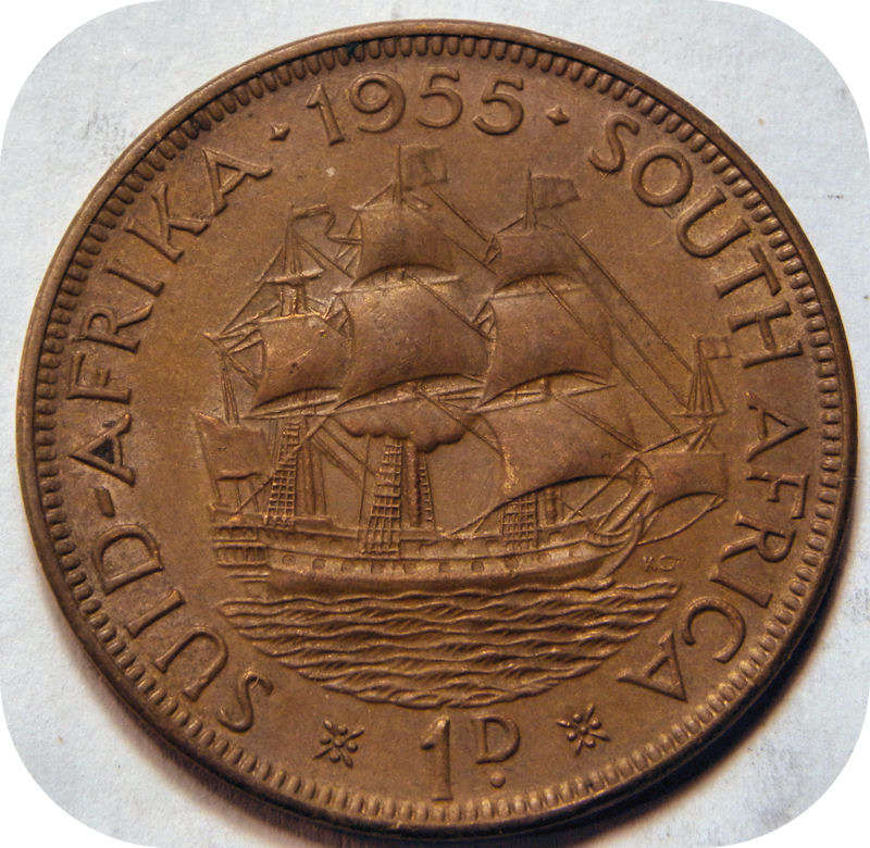 Bargain SA Union: 1955 Penny 1d in EF below R30!!!