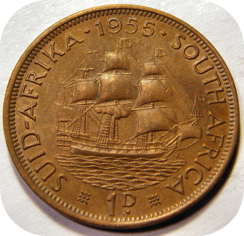 Top Grade SA Union: 1955 Penny 1d in EF!!!