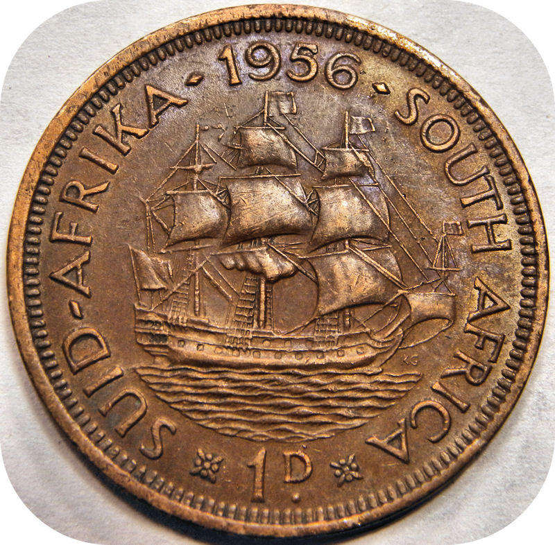 Bargain SA Union: 1956 Penny 1d below R50!