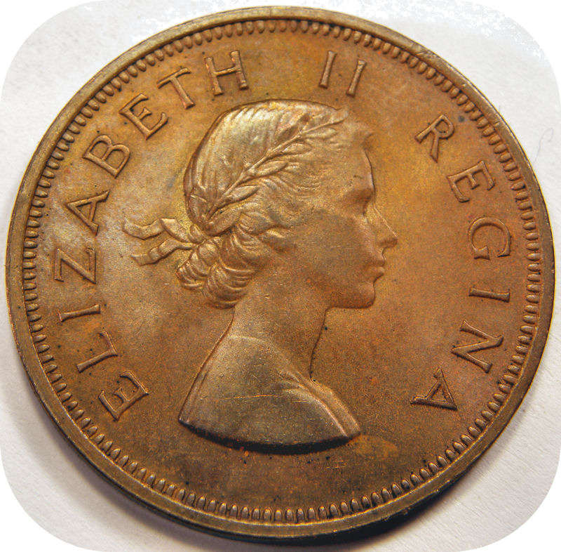 Top Grade SA Union: 1957 Penny 1d Lustrous  A/UNC!