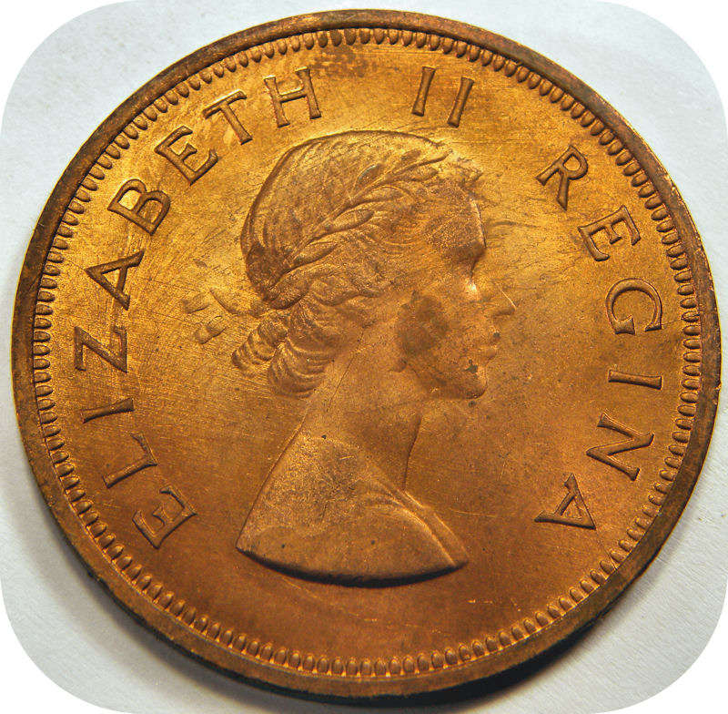 Top Grade SA Union: 1958 Penny 1d Lustrous RED Brilliant UNC!