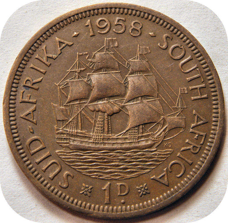 Bargain SA Union: 1958 Penny 1d below R40!